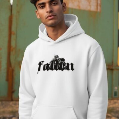 Alternative view of White hoodie Fallen